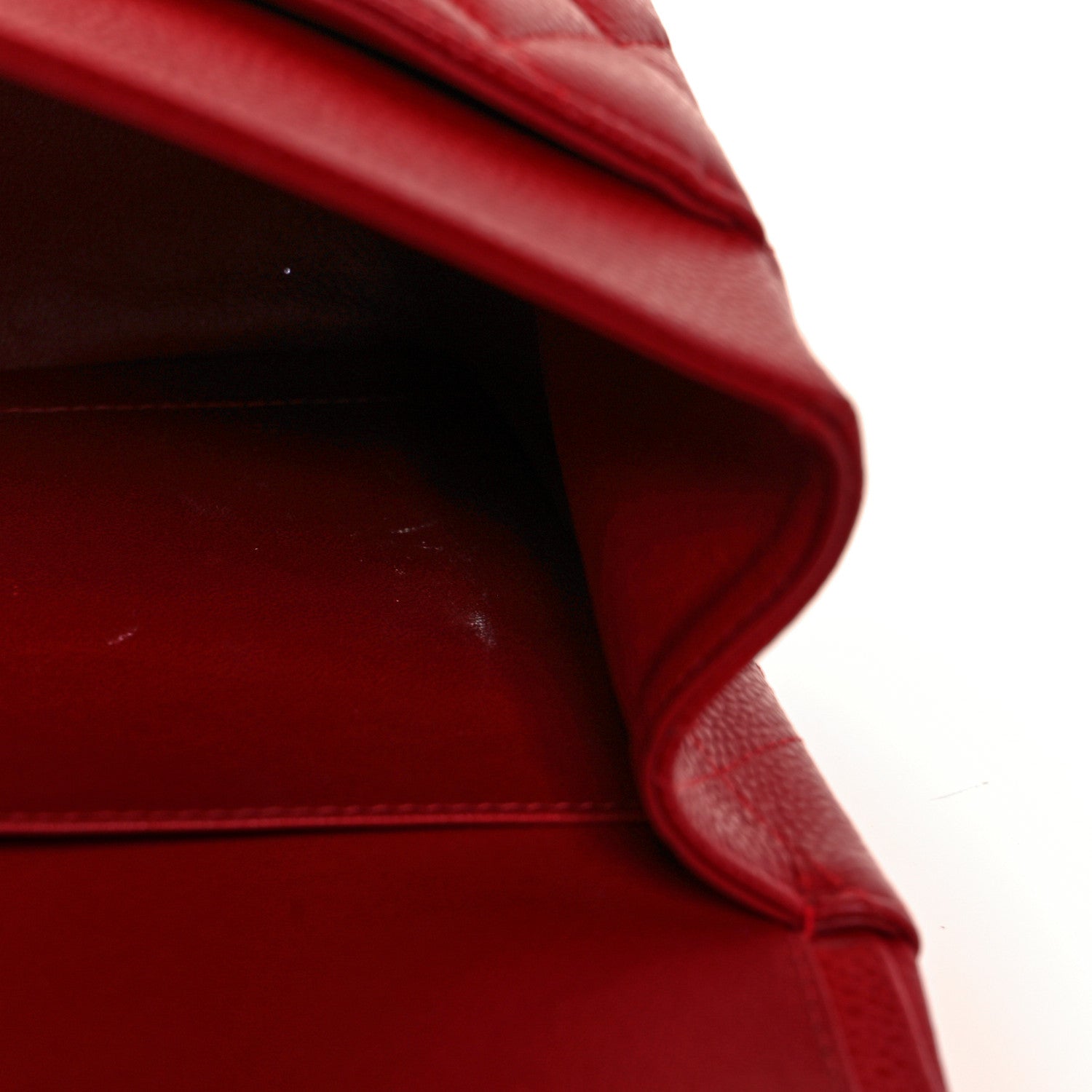 Chanel Caviar Quilted Jumbo Double Flap Red 11 of 11