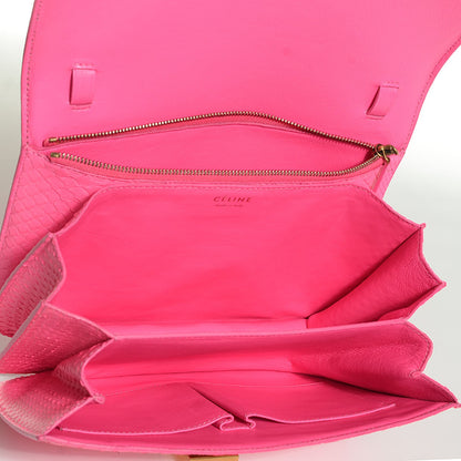 Celine Python Medium Classic Box Fluo Pink 5 of 7