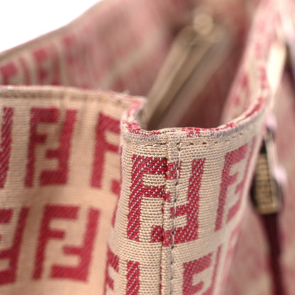 Fendi Zucchino Vitello Tote Beige Red 11 of 20