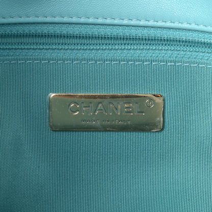Chanel Lambskin Quilted Large Chanel 19 Flap Light Blue 7 of 9