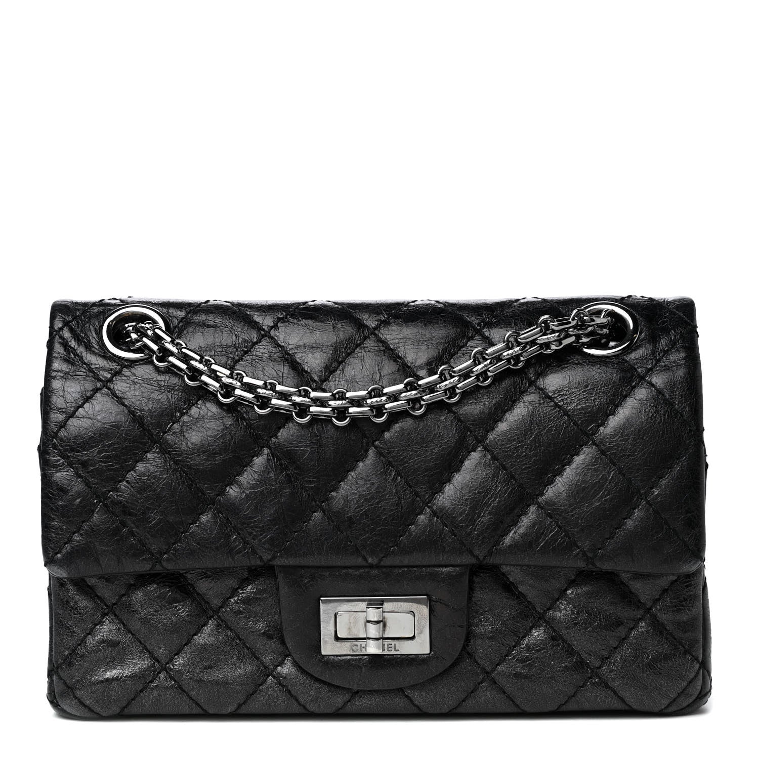 Chanel Aged Calfskin Quilted 2.55 Reissue 224 Flap Black 1 of 5