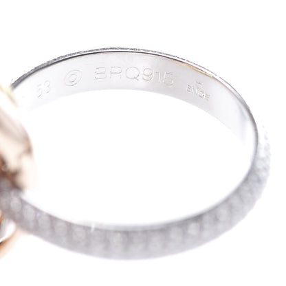 Cartier 18K White Yellow Pink Gold Diamond Classic Trinity Paved Ring 53 6.5 6 of 6