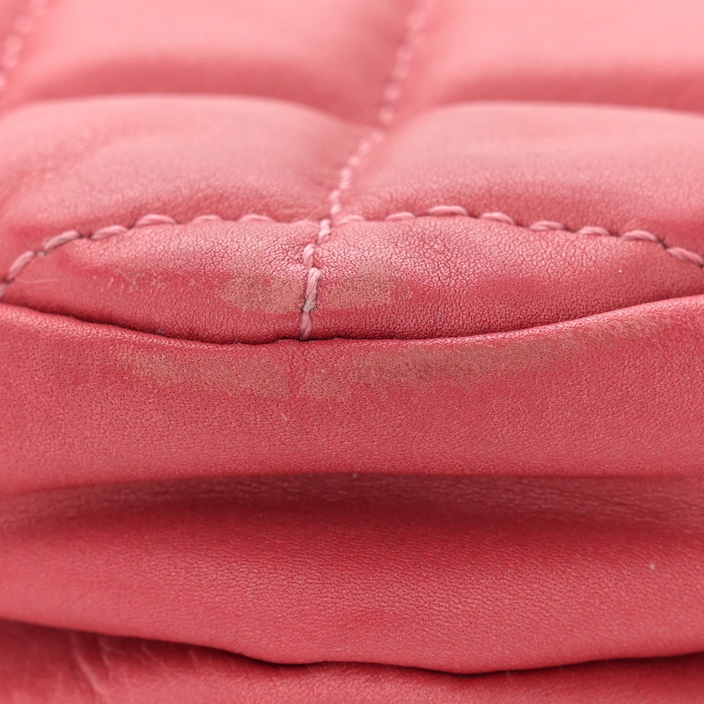 Calfskin Quilted Day Trips Camera Case Pink