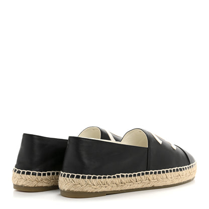 Chanel Lambskin CC Espadrilles 41 Black White Grey 5 of 10