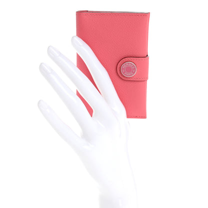 Hermes Evercolor RMS Card Holder Rose Azalee 2 of 8