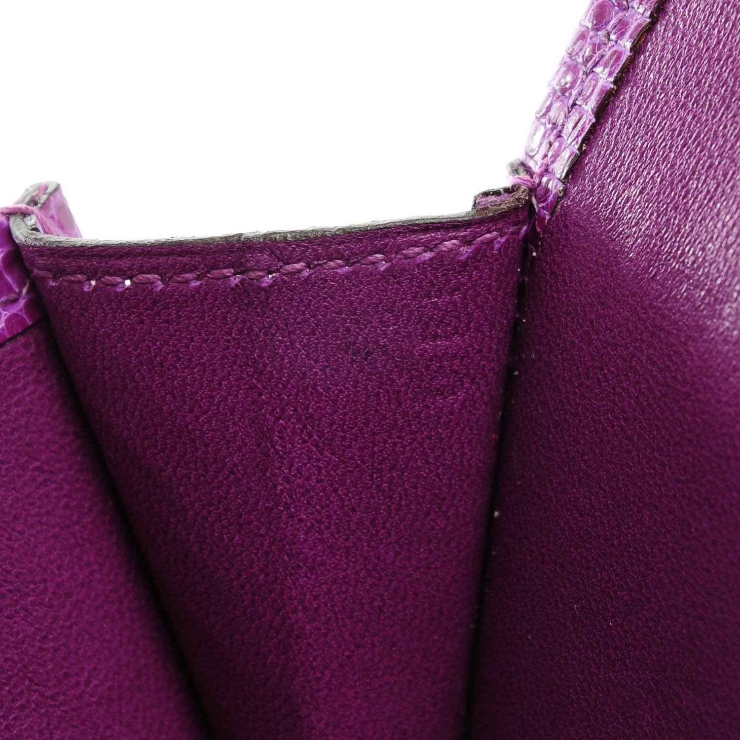 Hermes Lizard Mini Jige Clutch Violet 7 of 7