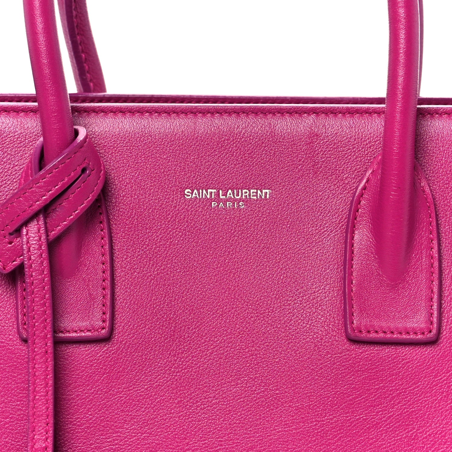 Saint Laurent Calfskin Baby Sac De Jour Fuchsia 8 of 10