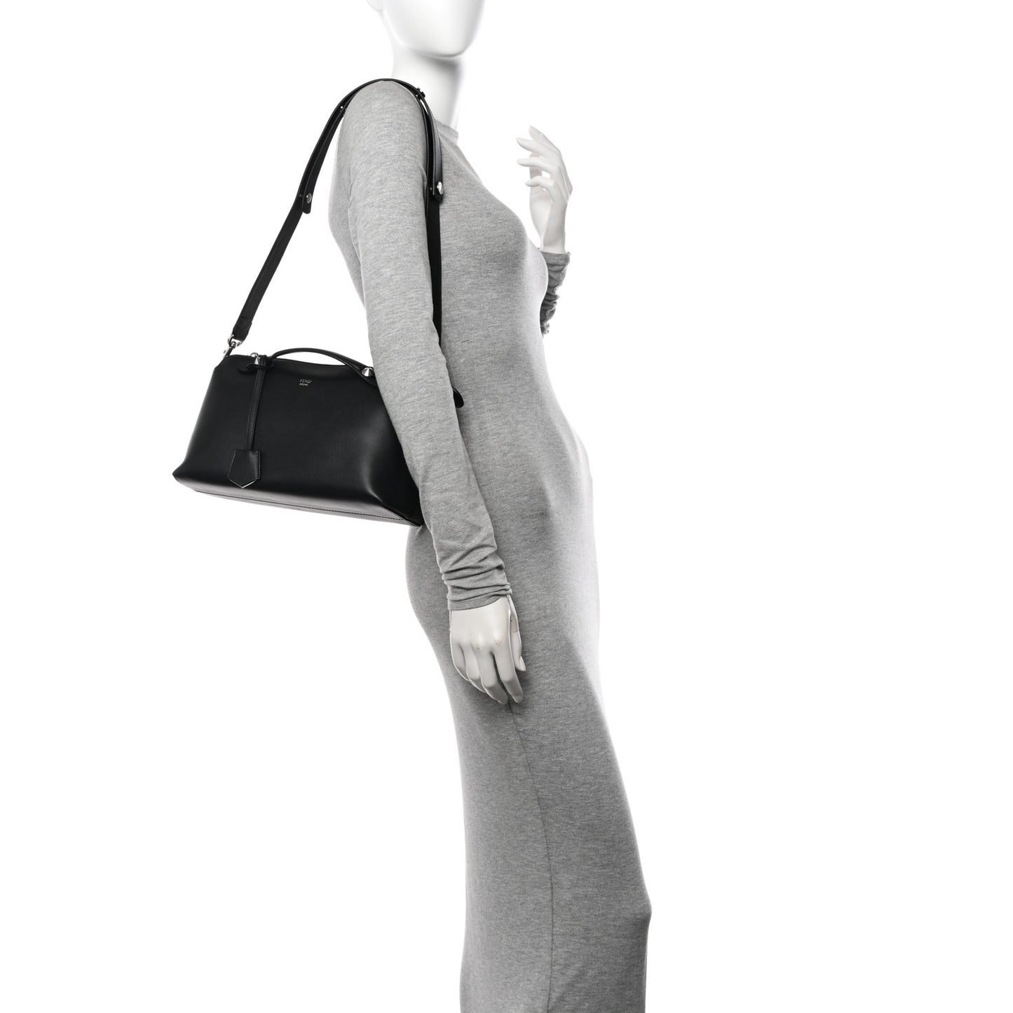 Vitello Dolce Marmol Medium By The Way Boston Bag Black