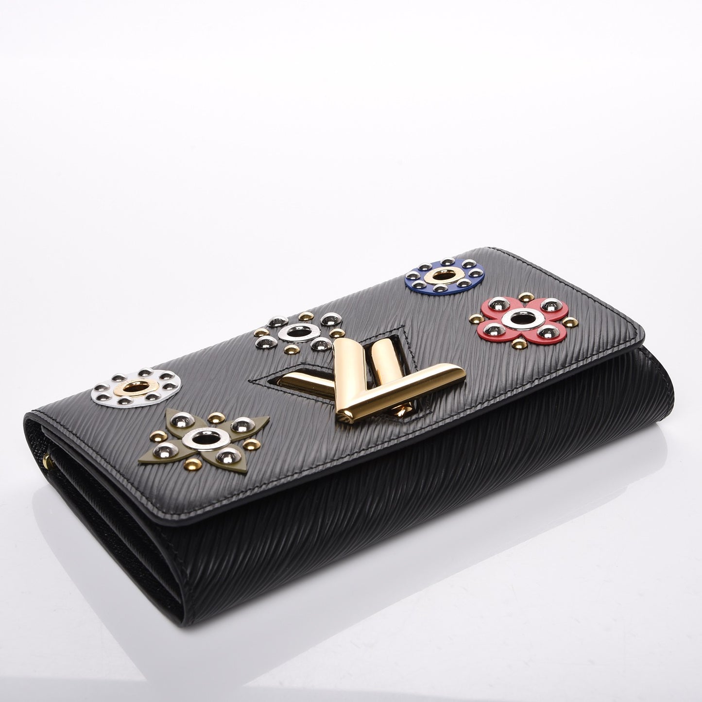 Epi Mechanical Flowers Twist Wallet Black