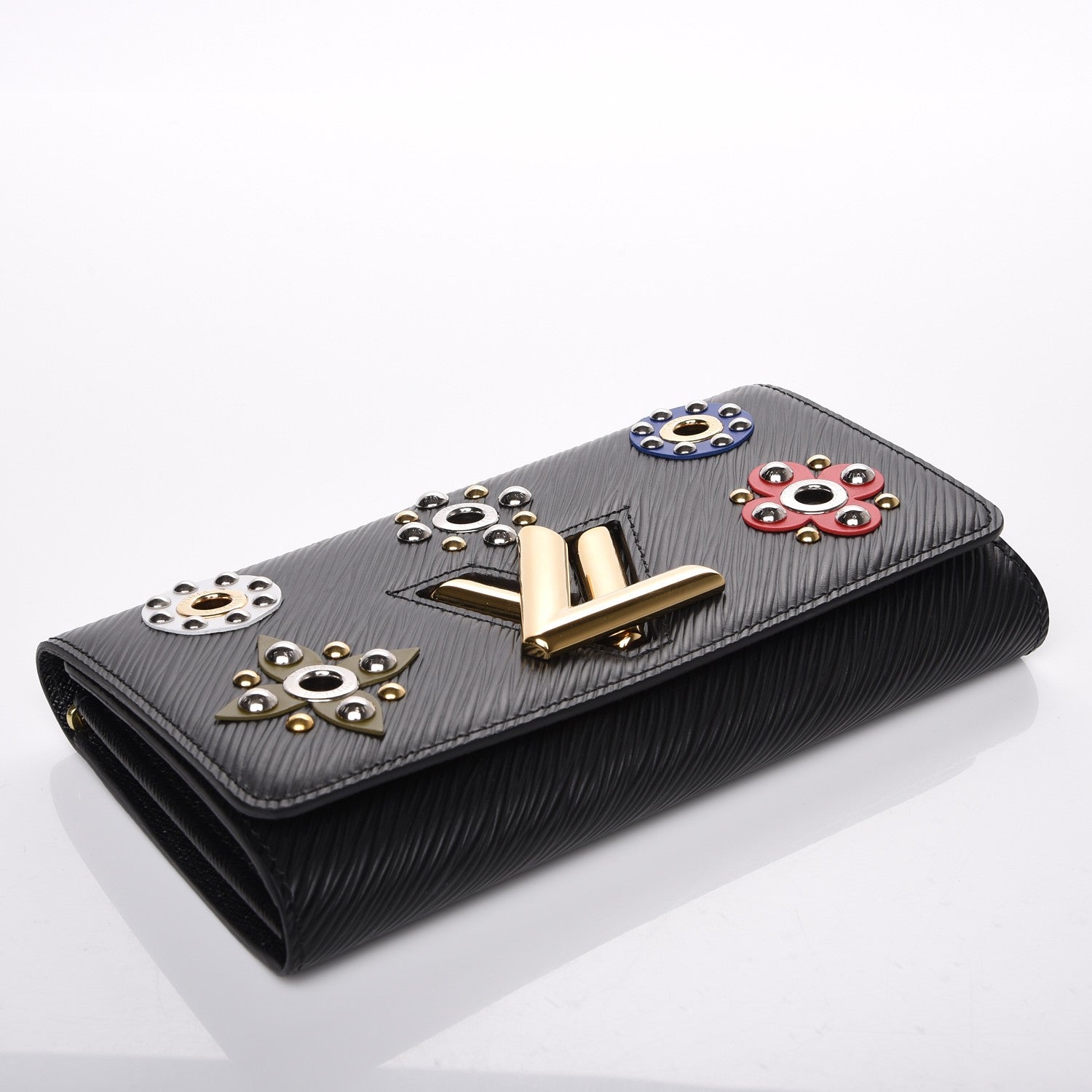 Louis Vuitton Epi Mechanical Flowers Twist Wallet Black 4 of 8