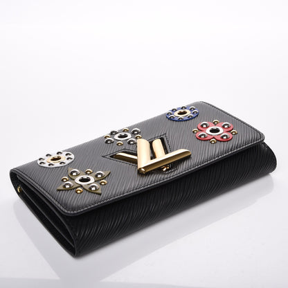 Louis Vuitton Epi Mechanical Flowers Twist Wallet Black 4 of 8