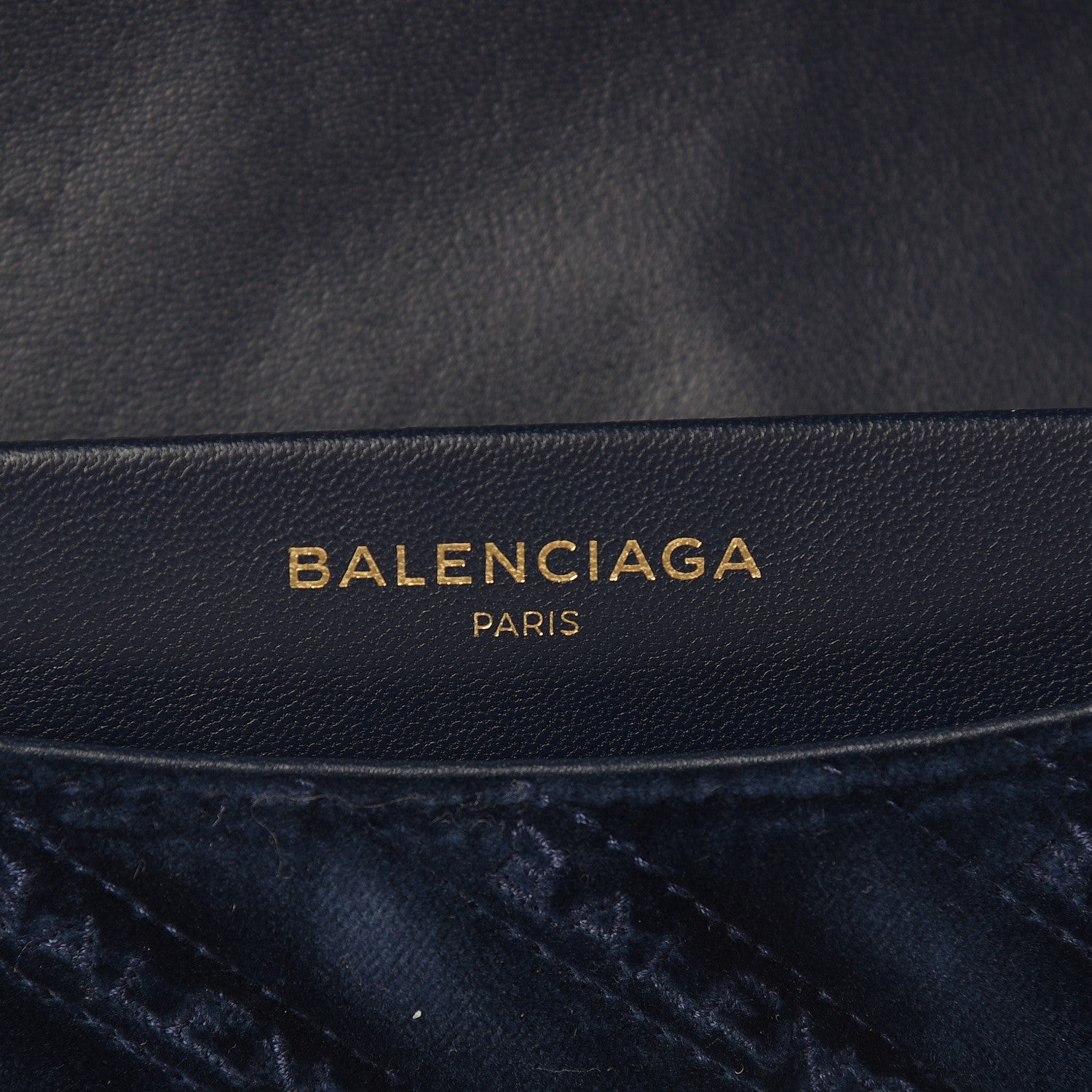 Balenciaga Velvet Logo Matelasse M BB Chain Shoulder Bag Navy 6 of 12