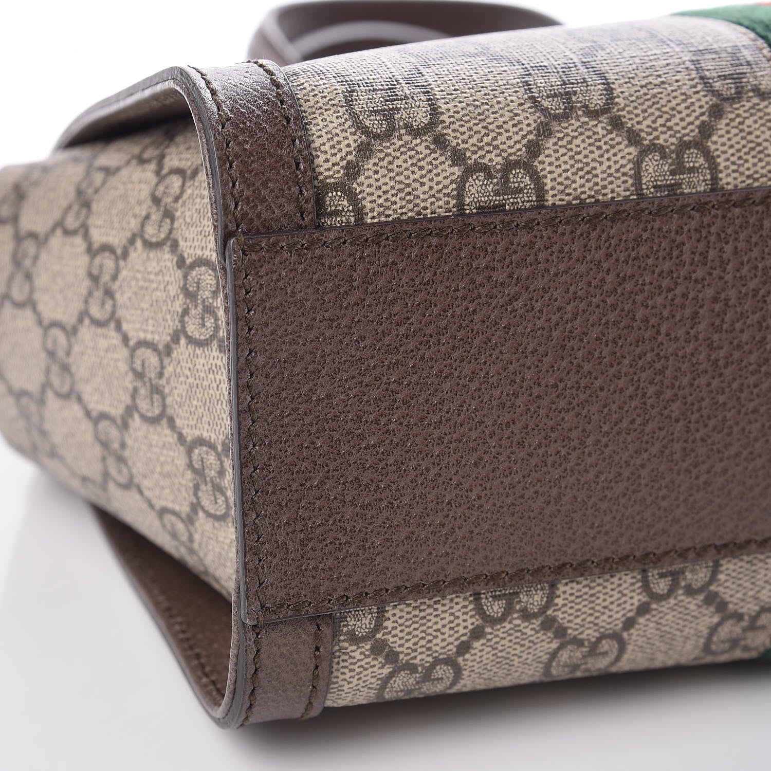 Gucci GG Supreme Monogram Small Ophidia Tote Bag Brown 8 of 9