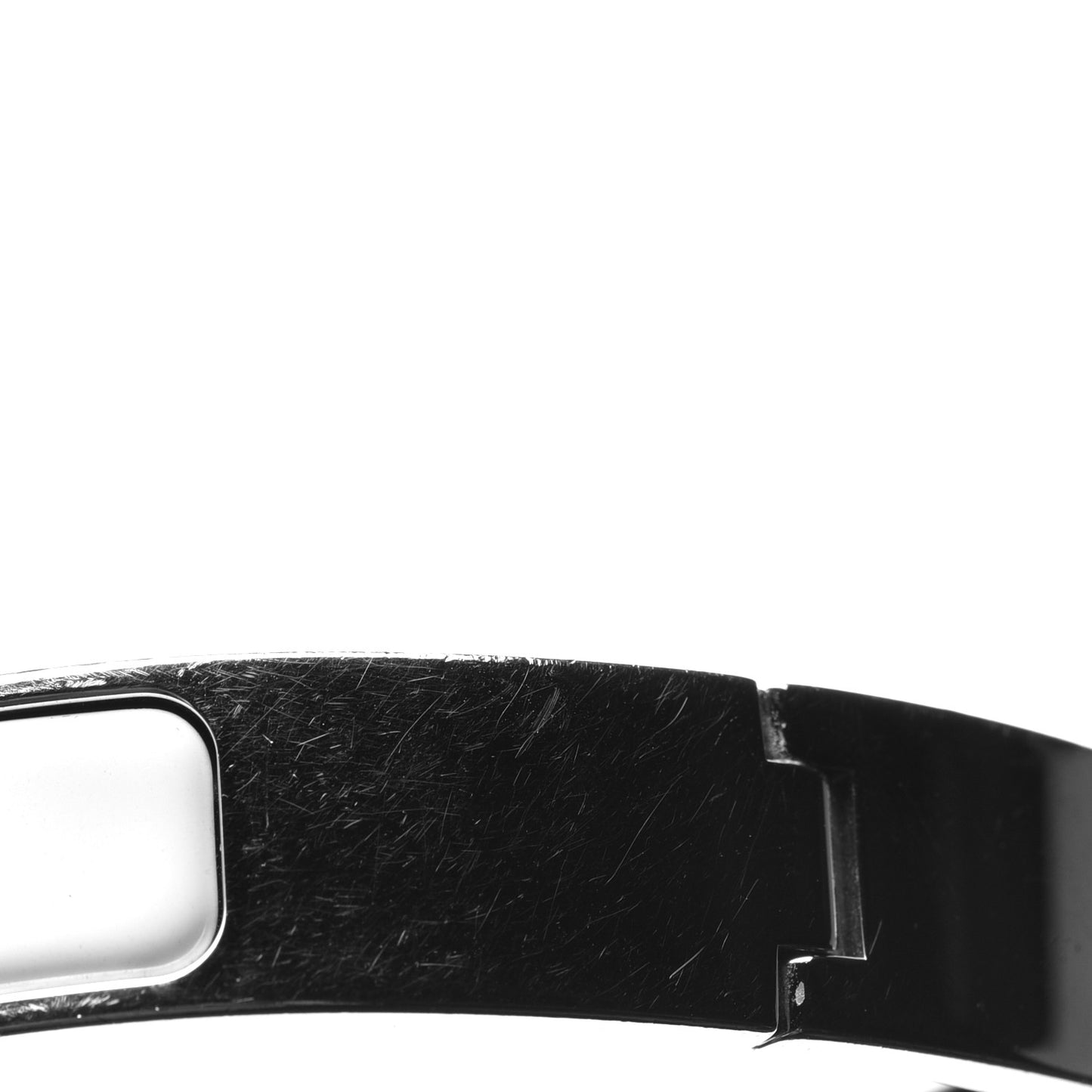 Enamel Narrow Clic Clac H Bracelet PM White
