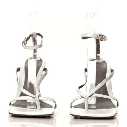 Bottega Veneta Lambskin Stretch Multi Strap 90mm Sandals 37 Optic White 2 of 7