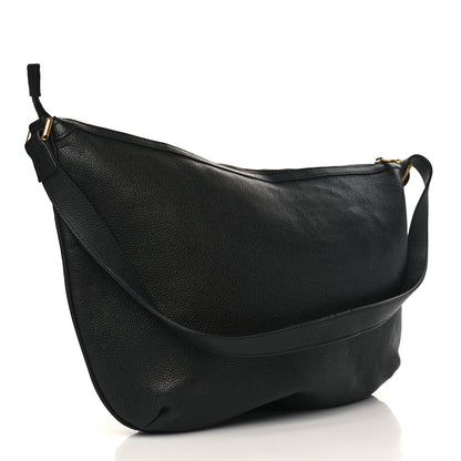Gucci Grained Calfskin Logo Half Moon Hobo Black 3 of 9