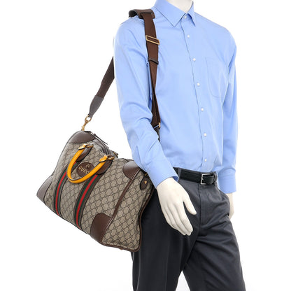 Gucci Soft GG Supreme Monogram Web Neo Vintage Duffle Bag Beige New Acero Crop 2 of 7