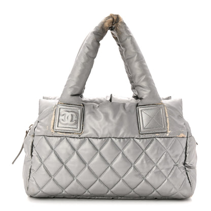 Chanel Nylon Coco Cocoon Zipped Tote Silver 1 of 13