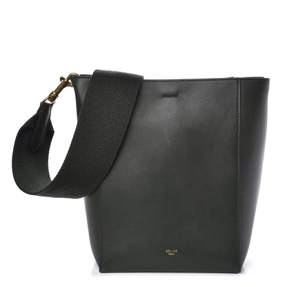 Celine Smooth Calfskin Small Sangle Bucket Bag Bottle Green 1 of 8