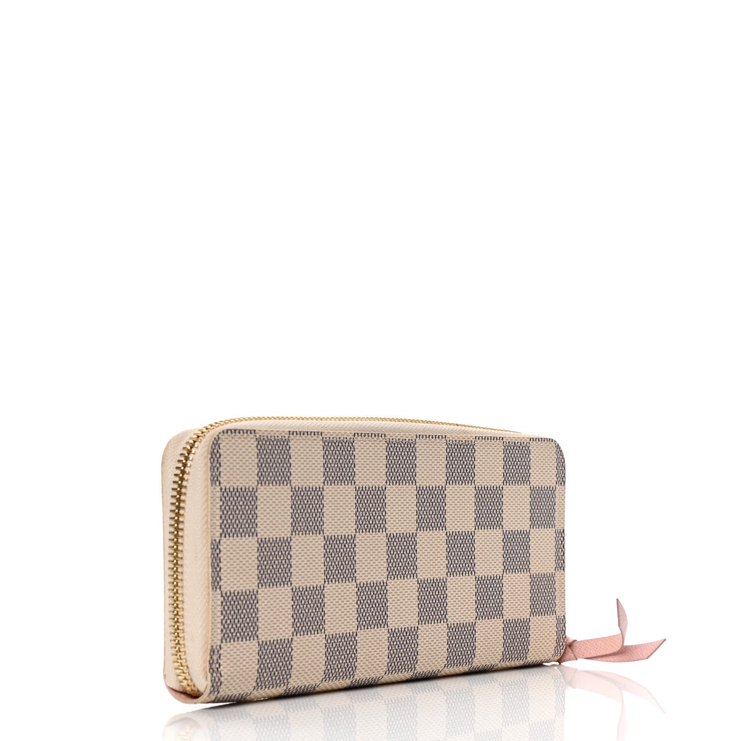 Louis Vuitton Damier Azur Clemence Wallet Rose Ballerine 2 of 4