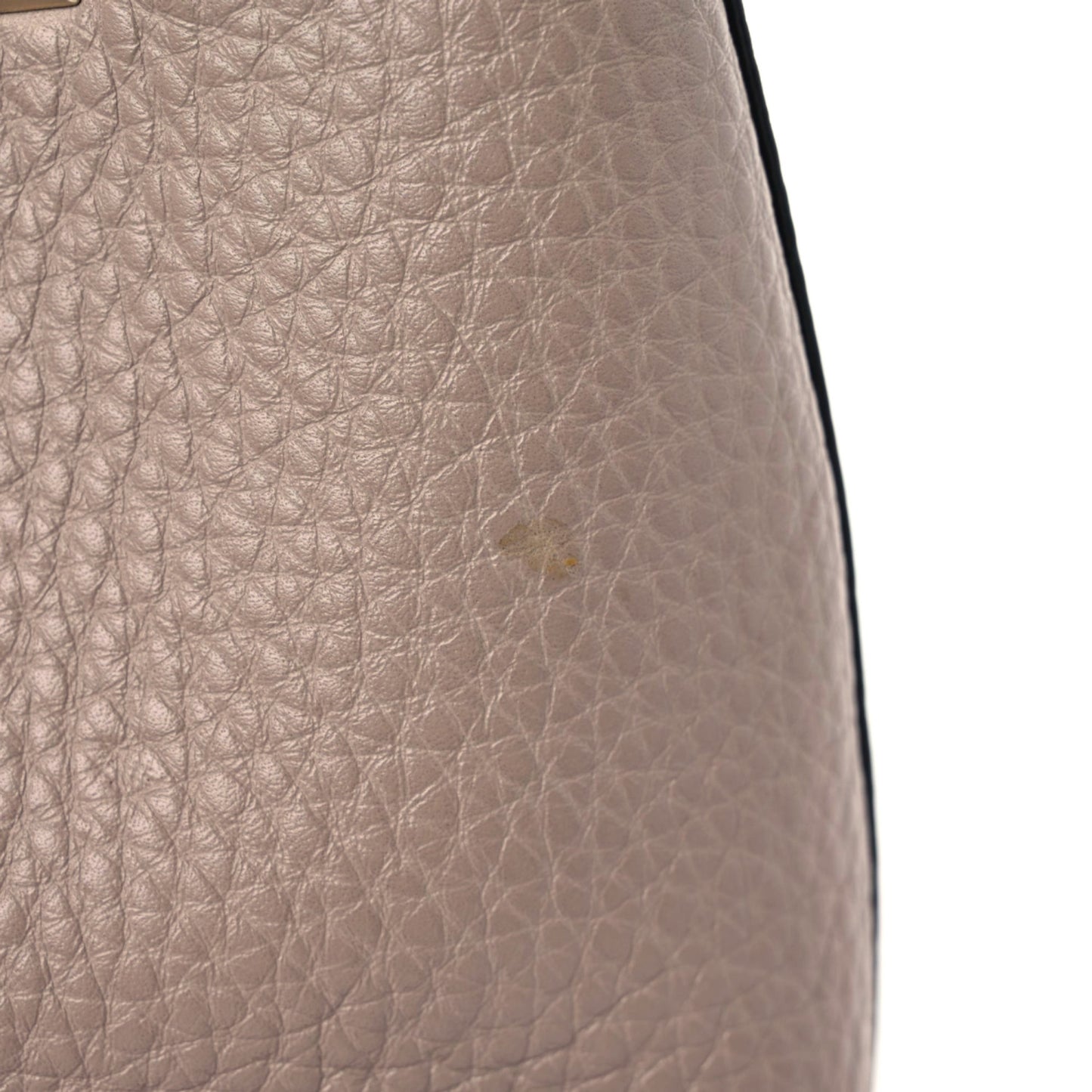 Pebbled Calfskin Small Rockstud Flip Lock Hobo Poudre