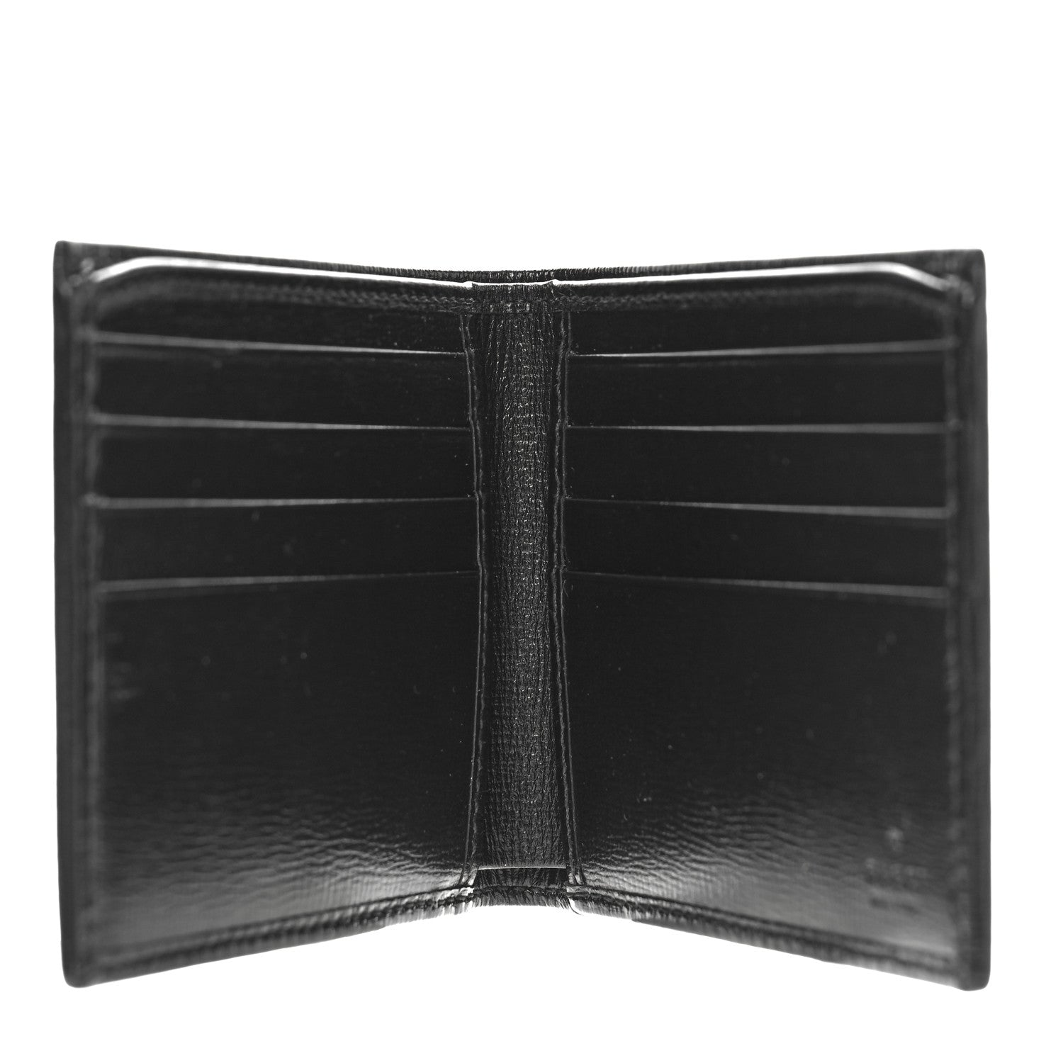 Gucci GG Supreme Monogram Azalea Calfskin Retro Interlocking G Bi-Fold Wallet Black 5 of 8