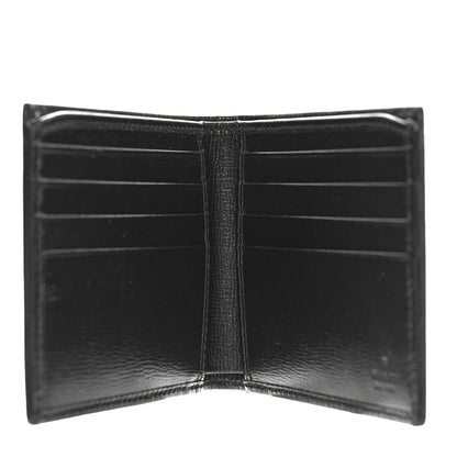 Gucci GG Supreme Monogram Azalea Calfskin Retro Interlocking G Bi-Fold Wallet Black 5 of 8