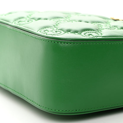 Gucci Calfskin GG Matelasse Shoulder Bag Spring Green Natural 10 of 10