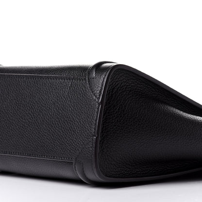 Celine Drummed Calfskin Nano Luggage Black 10 of 11
