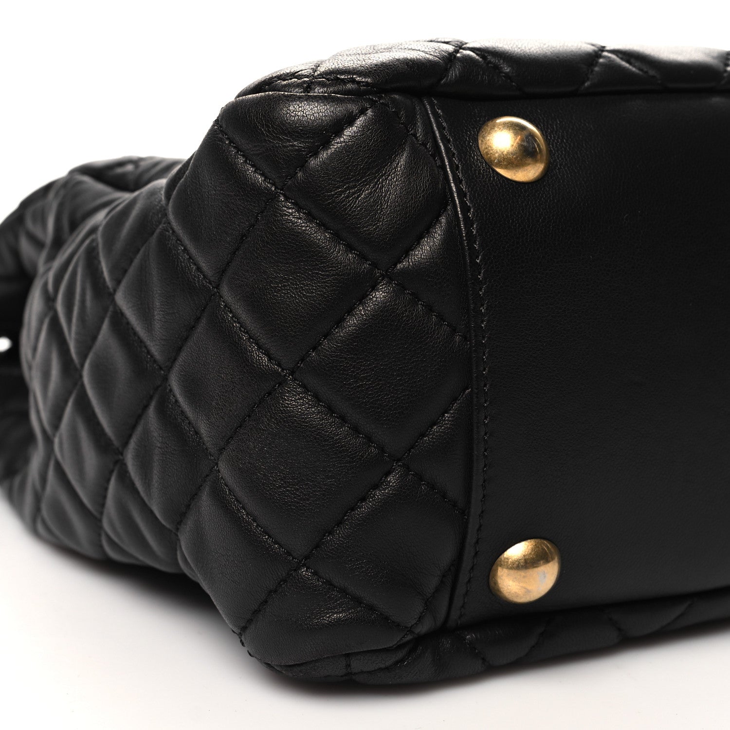 Chanel Lambskin Quilted CC Pocket Shopping Tote Black 10 of 13