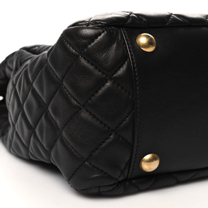 Chanel Lambskin Quilted CC Pocket Shopping Tote Black 10 of 13