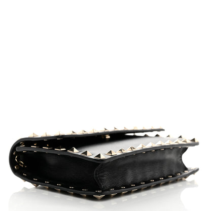 Valentino Garavani Vitello Mini Rockstud Wallet on Chain Black 4 of 12