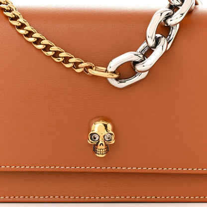 Alexander McQueen Calfskin Mini Skull Chain Crossbody Bag Caramel Tan 8 of 11