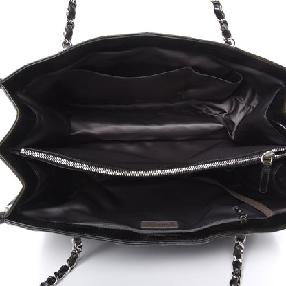 Chanel Aged Glazed Nylon Quilted Shopping Tote Dark Grey 4 of 23