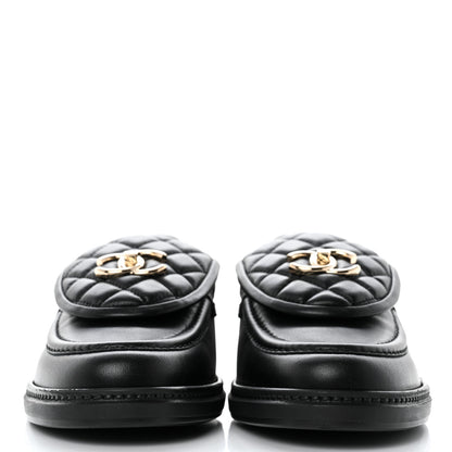 Chanel Lambskin Quilted CC Turnlock Loafers 41 Black 2 of 9