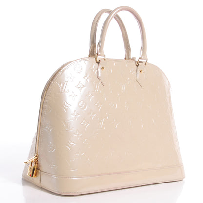Louis Vuitton Vernis Alma GM Blanc Corail 3 of 8