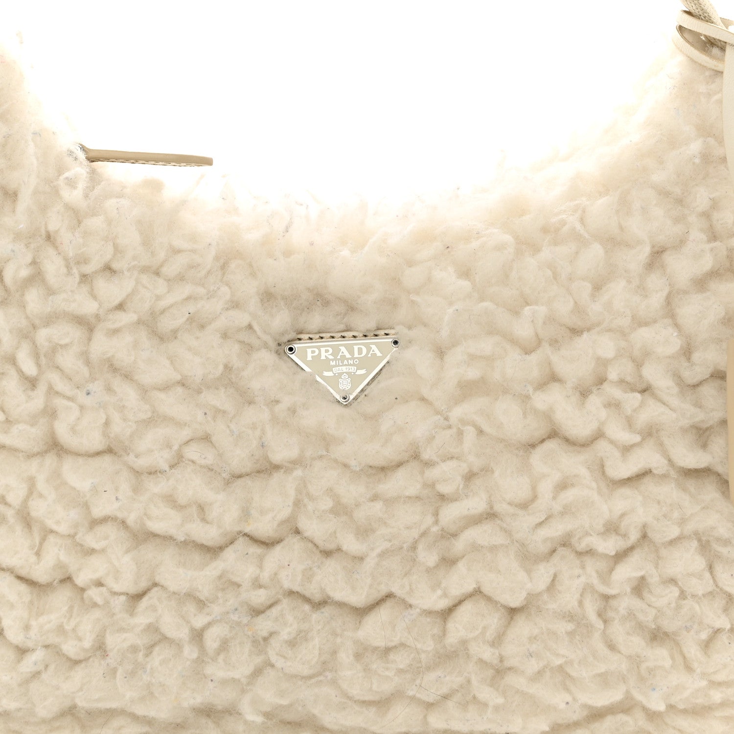 Prada Cashmere Mini Re-Edition 2000 Bag Naturale 8 of 10