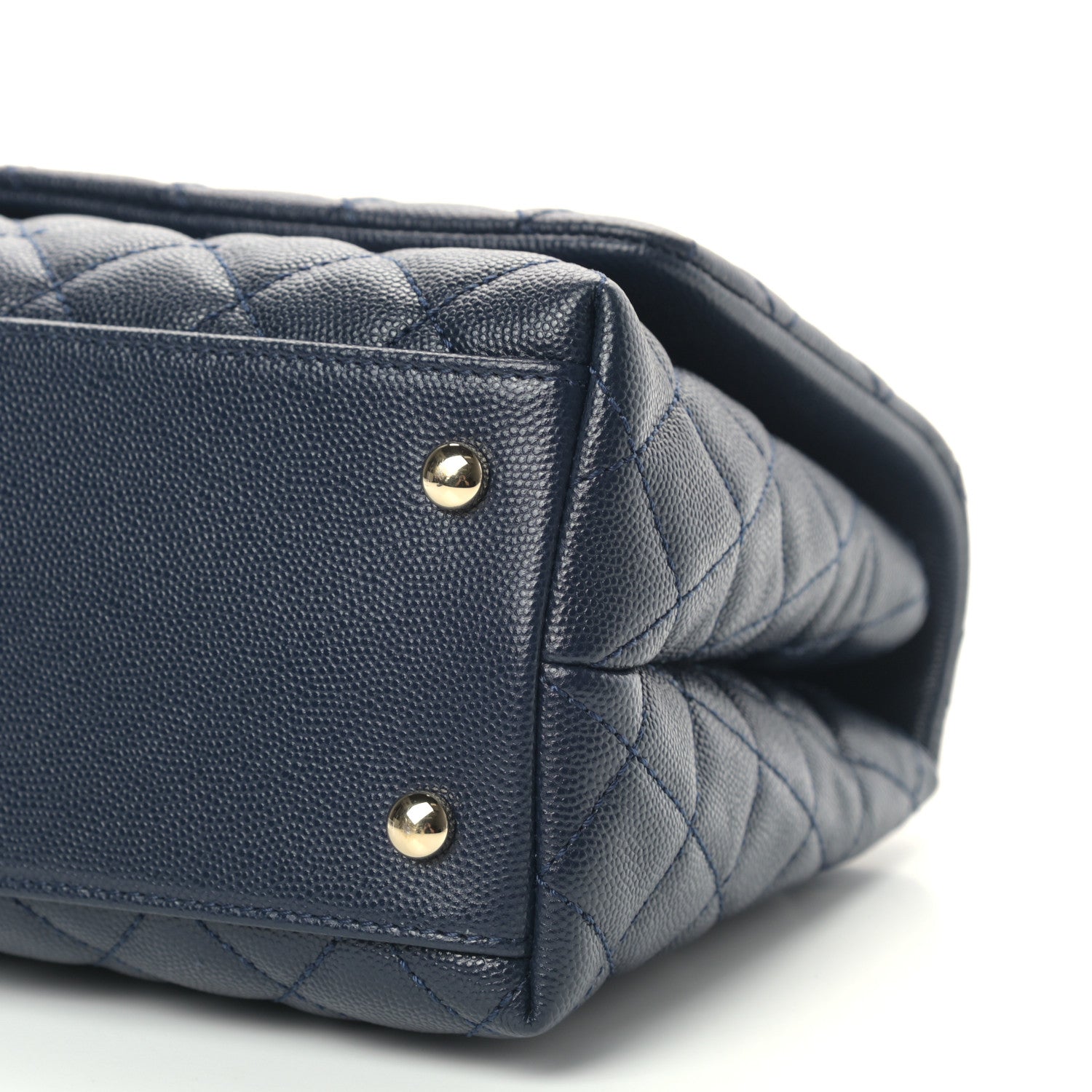 Chanel Caviar Quilted Small Coco Handle Flap Navy 9 of 9