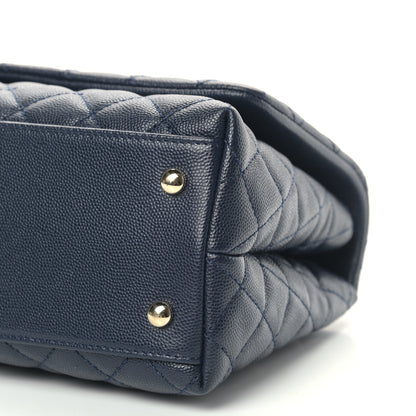 Chanel Caviar Quilted Small Coco Handle Flap Navy 9 of 9