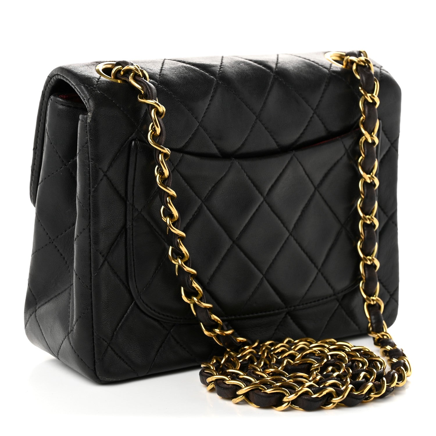 Chanel Lambskin Quilted Mini Square Flap Bag Black 3 of 11