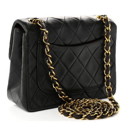 Chanel Lambskin Quilted Mini Square Flap Bag Black 3 of 11