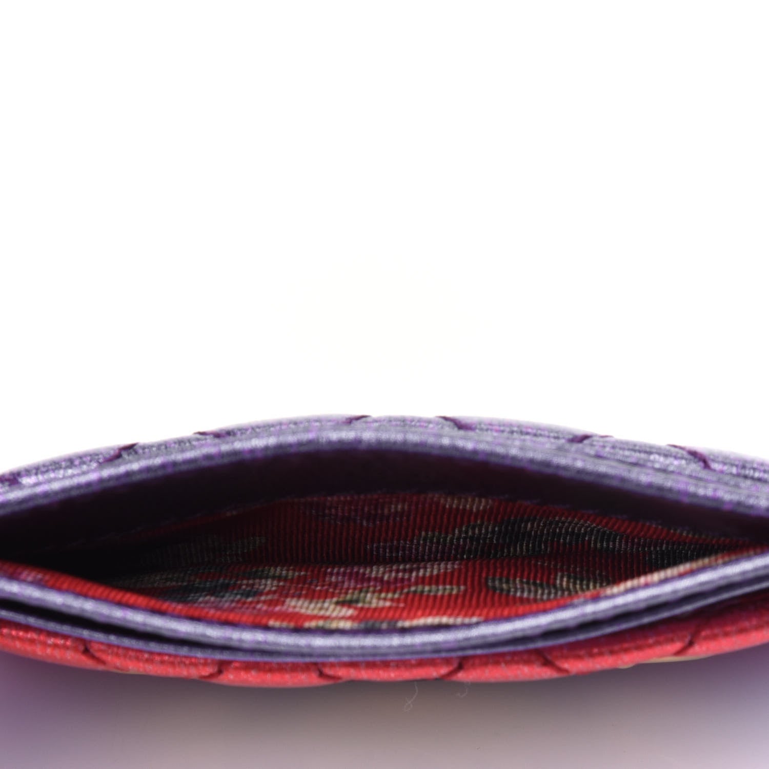 Gucci Laminated Nappa Trapuntata Zumi Card Holder Rosso Fuxia Bizantin 4 of 5
