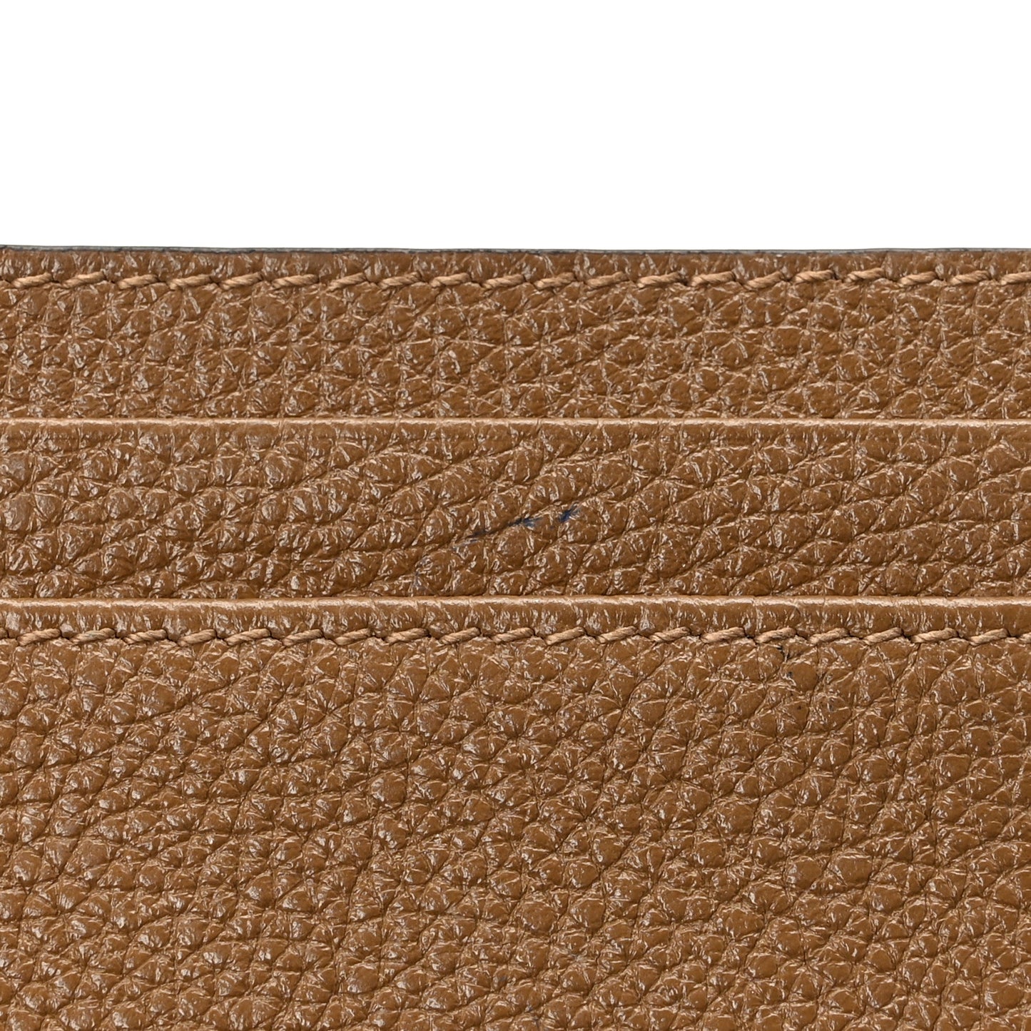 Grainy Calfskin Zumi Card Holder Friky Taupe