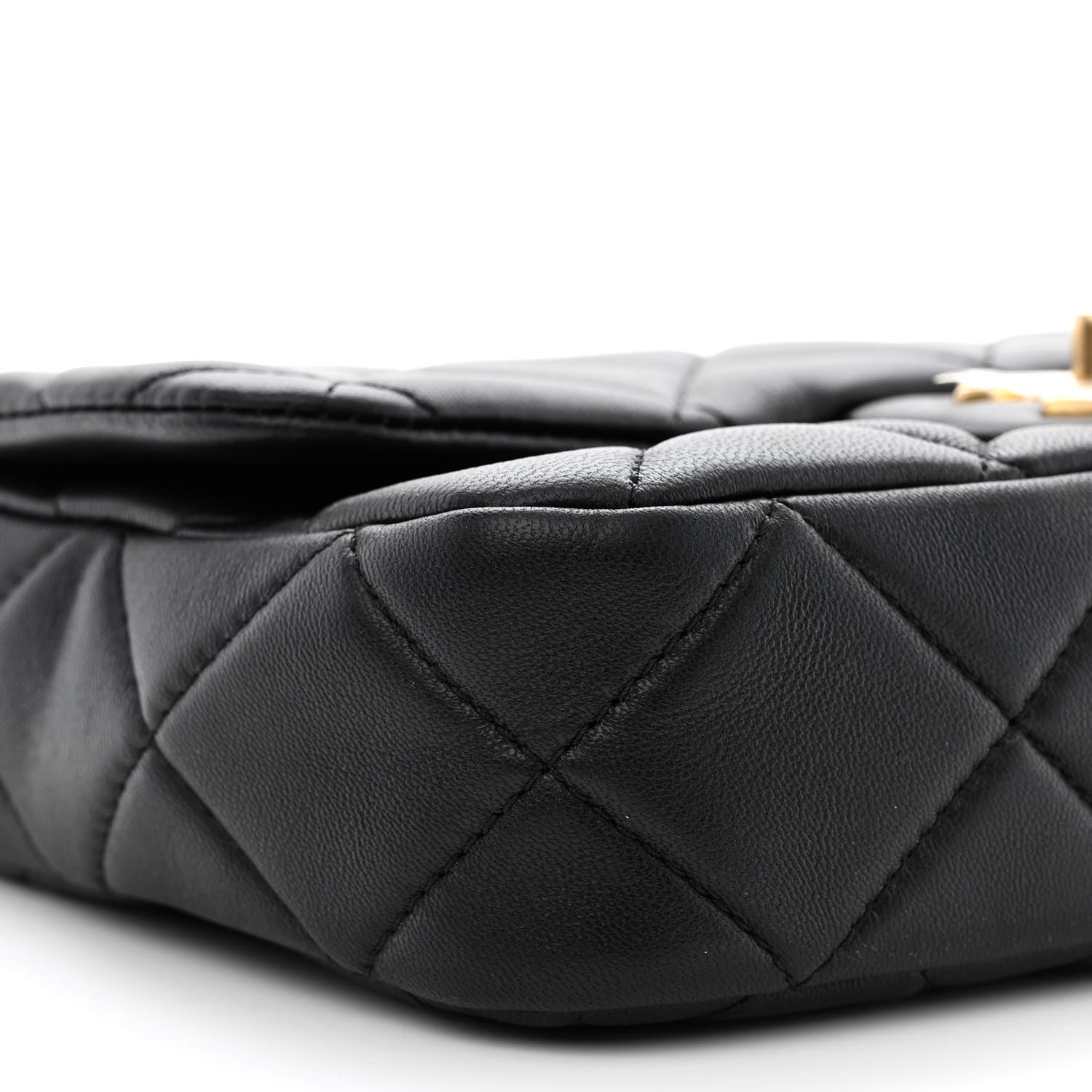 Chanel Lambskin Quilted Chain Flap Black 9 of 11