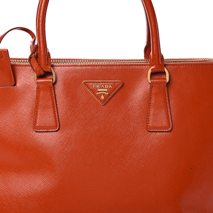 Prada Saffiano Medium Galleria Double Zip Tote Papaya 11 of 27