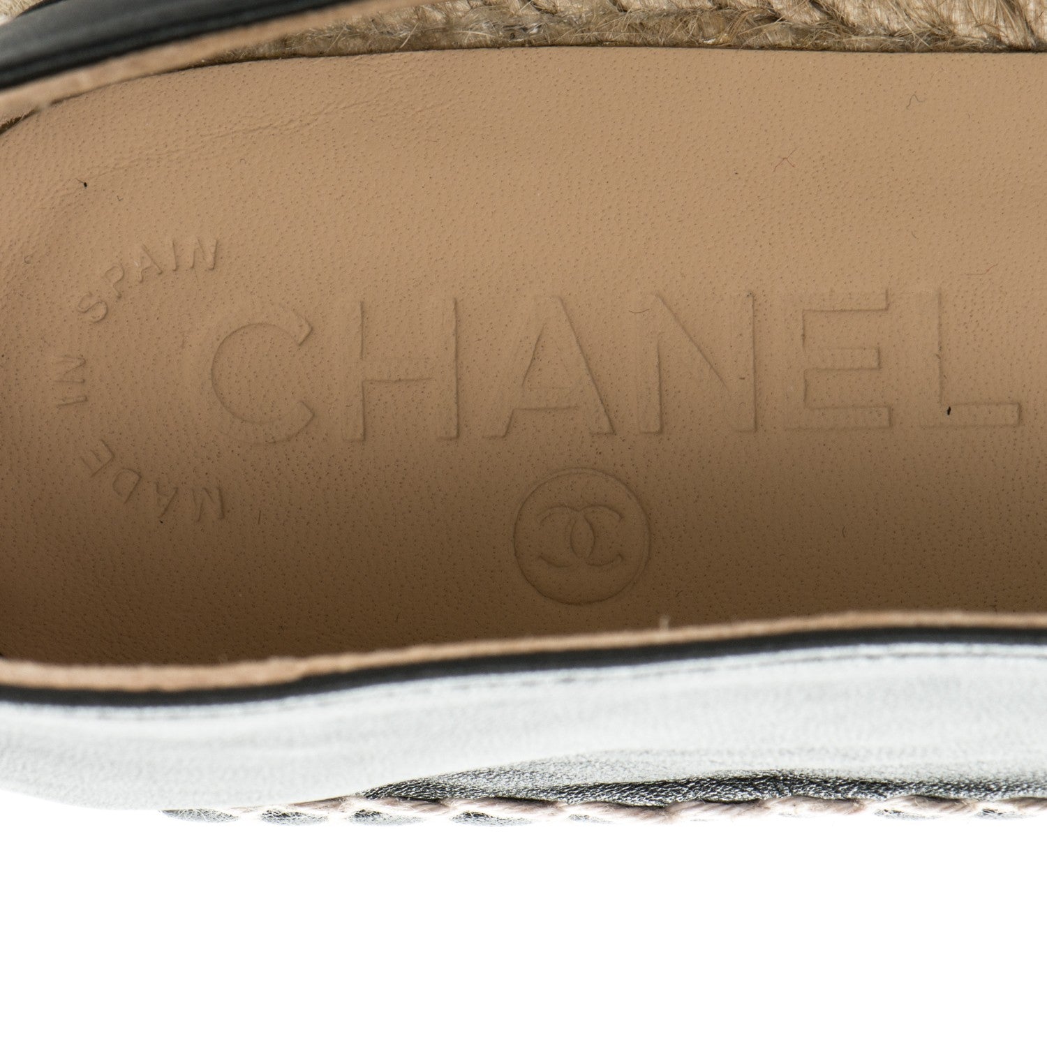 Chanel Lambskin CC Espadrilles 36 Black 8 of 8