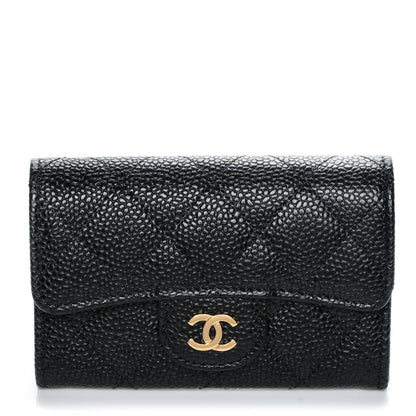 Chanel Caviar Quilted Flap Card Holder Black 1 of 8