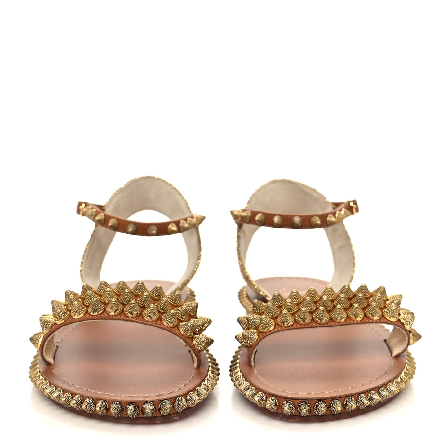 Specchio Cordorella Flat Sandals 38 Cuoio