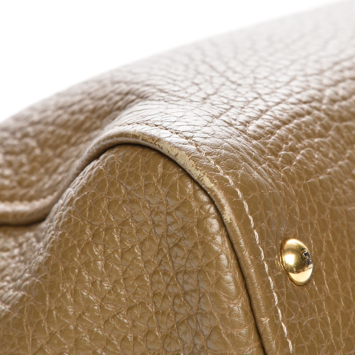 Pebbled Calfskin Large Chameleon Tote Brown
