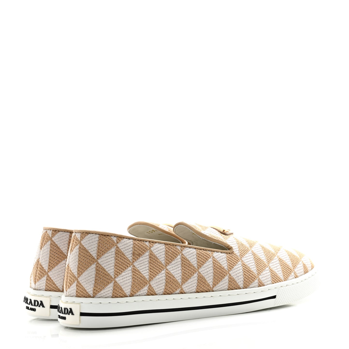 Jacquard Trianglolo Symbole Embroidered Metal Triangle Logo Slip On Sneakers 37 Corda Talco